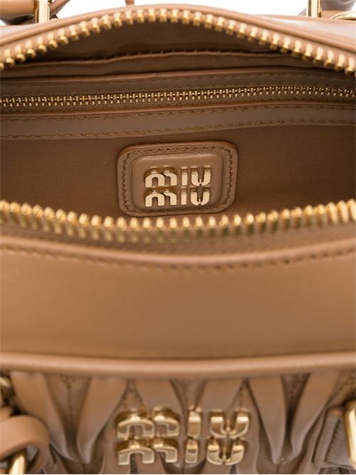 Caramel brown matelassé bag MIU MIU | 5BB142V-OONAN88F098L